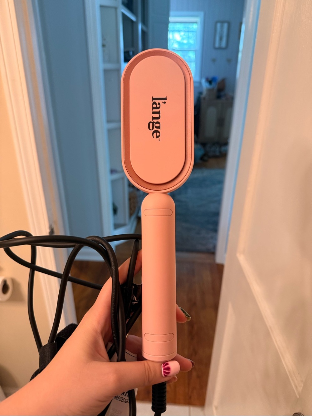 Lange Pink Hair Straightening Brush